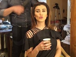 نادين الراسي من موقع التصوير
