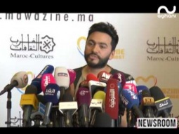 تامر حسني يتسلم جائزة الموسيقى العربية في الموازين وأغاني أغاني تنفرد بالكواليس!