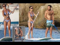 PICTURE EXCLUSIVE Pippa Middleton shows off her killer abs while paddleboarding in St Barts and brother James is there too - فيديو Dailymotion