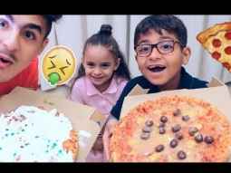 تحدي البيتزا + مع أخواني الصغار | كلنا طرشنا xD لا يفوتكم!!!