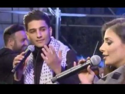 رولا عازر تغني  ديو مع محمد عساف  كريسماس ماركت الناصرة