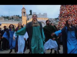 Nazareth new year flash mob ouf troupe فلاش موب فرقة اوف في الناصرة