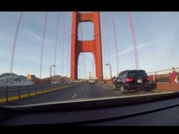 Driving at the Golden Gate Bridge, San Francisco