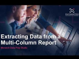 Monarch | Extracting Data from a Multi-column Report