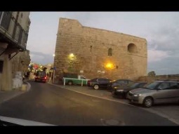 Driving old city of Akko by car - عكا القديمة بالسيارة