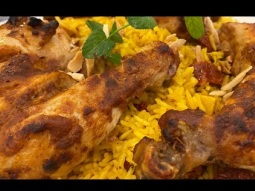 Spicy baked chicken with rice and lemon …