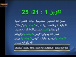 خلق الله جميع المخلوقات في فئات خاصة بحسب أجناسها