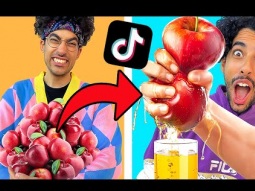 (تجربة جميع خدع تيك توك