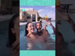 بسمة بوسيل مع ابنتيها في المسبح بعد طلاقها من تامر حسني