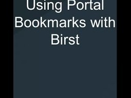Creating Portal bookmarks for Infor Birst