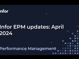 Infor Enterprise Performance Management April 2024 updates