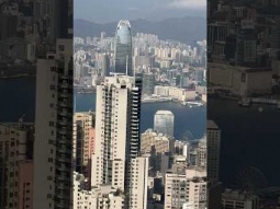 Amazing view of Hong Kong from the Peak mountain