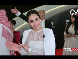 إلهام علي وخالد صقر كعصافير الحب على سجادة جائزة الدانا الحمراء.. وهذا ما جمعهم بابراهيم حجاج!