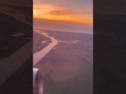 Flying from Schiphol airport in Amsterdam, the Netherlands