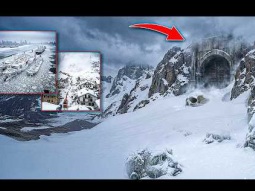 الثلج يكشف باب غامض في كازاخستان وتجمد حاملة طائرات أمريكية الآن .. هل هي بوابة يأجوج ومأجوج ؟