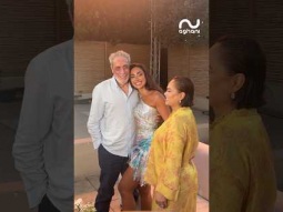نور الغندور برفقة والديها