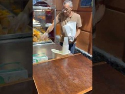 Iconic Pellone Pizza in Napoli. Old style Pizza
