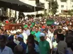 جنازة تشييع جثامين ضحايا جريمة القتل في بلدة دبورية