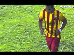 أليكسيس سانشيز يهدر فرصة أمام المرمي الخالي ضد قرطاجنة - كأس الملك - 7/12/2013