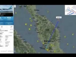 آخر الأخبار  لحظة إختفاء الرحلة 370 الماليزية من على شاشة الرادارMalaysian plane