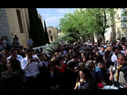 كنيسة البشارة أللاتين تحتفل بأحد الشعانين في الناصرة