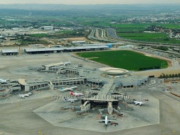 مطار بن غوريون الدولي نظره من الاعلى